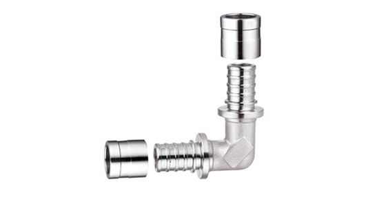 Pex-Rohrverschraubungen aus geschmiedetem Messing PF4004 Axial-Pressventil aus Messing