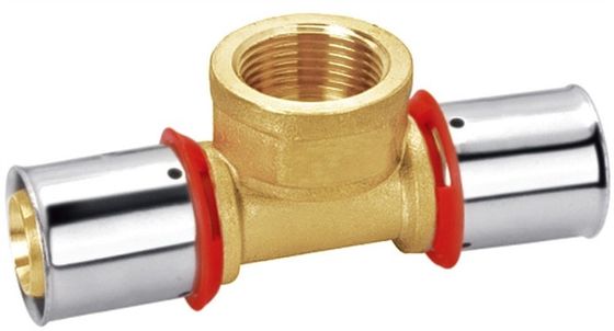 Kundenspezifische Bearbeitung Messing-Kompressions-T-Stück PF3010