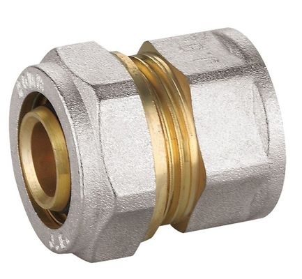 Vernickelte Messingfittings PF5003 Gerader Verbindungsstecker mit Buchse