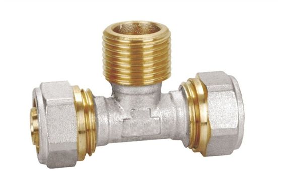 PF5007 Messing Pex -al-pex Männliche Tee Druck Max 25 Bar Gewinde ISO228/1 16X1/2