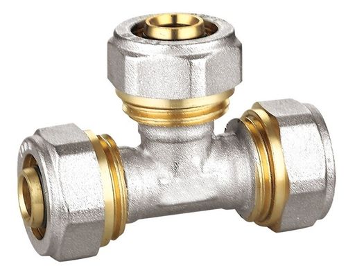 Gleiche T-Stück-Fitting PF5006, Messingpex-Al-Pex-Installationen ISO228/1 verlegt