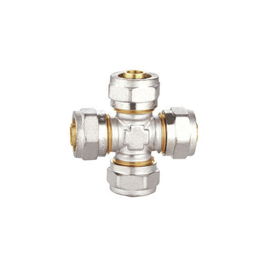 Gleichgestellt-Durchmesser Vierwegs-PF5010 Pex Al Pex Brass Compression Fittings