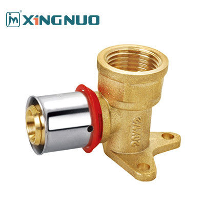 Polster Sand Blasted und Nickelplattiert Messing Tee Kompression Einbau mit Sitz Hydraulische Ringe Einbau Ellenbogen Rotary